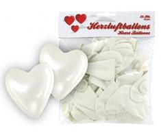 Alsino Set di Palloncini a Forma di Cuore 25 PZ in Bianco Matrimonio Nozze Festa Evento Compleanno Cerimonia Decorazione allestimento Romantico Amore San Valentino