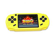 ZHISHAN Console di Gioco Portatile per Bambini con 100 Videogiochi Classici Integrati 3.0 LCD Schermo Sistema di Gioco Elettronico Ricaricabile per Adulto Compleanno e Regalo di Natale (Giallo)