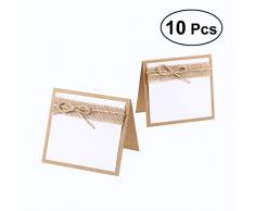 Toyvian Schede segnaposto per il tavolo per gli ospiti per matrimoni shabby chic in stile rustico - 10 pezzi