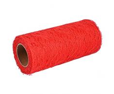 Zerodis Rotolo di Pizzo Floreale/Decorazioni da Matrimonio da 10 Anni, Runner da Tavolo Telai da Sposa Decorazioni da Doccia Fiocco Regalo(Rot)