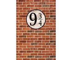 1art1 Mure Di Mattoni Poster XXL Binario Nove E Tre Quarti Stampa Geante 120x80 cm