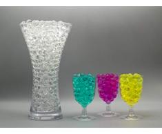 Risai Perle Gel per Vasi Colorate – per Centrotavola, Fiori e Piante, Decorazioni – Sfere Acqua per Piante – Palline Sfere di Acqua (Trasparente)