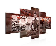 Quadro Buddha 200 x 100 cm - XXL Immagini Murale Stampa su Tela Decorazione da Parete Pronte per lapplicazione - 503251a