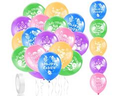 DPKOW 32pcs Buona Pasqua Palloncini per Pasqua Feste Decorazioni, Pasqua Feste Palloncini in Lattice Supporta Elio o Aria, Colorati Palloncini per Pasqua attività Gioco Decorazioni Addobbi