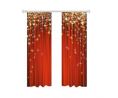 Hearthxy - Tenda natalizia per porta o finestra, decorazione per camera da letto, soggiorno, balcone, festa di Natale