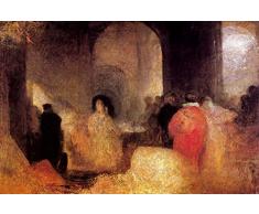1art1 Joseph William Turner Poster XXL Cena In Una Granda Sala Con Le Figure In Costume, 1830–1835 Stampa Geante 120x80 cm
