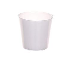 INNA-Glas Portacandela Alena in Vetro, Bianco, 12,5cm, Ø13,3cm - Portalumino - Vetro per Candele