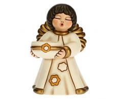 THUN - Soprammobile Angelo Porta Candela - Natale - Accessori per la Casa da Collezionare - Linea Dolce Natale - Formato Piccolo - Ceramica - 7,6 x 6,3 x 10 h cm