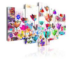 200x100 ! Grande Formato Quadro su tela fliselina ! Stampa in qualita fotografica 5 Parti astrazione QUADRO 020101-171 200x100 cm B&D XXL