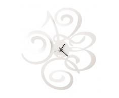 Arti & Mestieri Love Filomena - Orologio da Parete di Design 100% Made in Italy - in Ferro, 40 x 45 cm - Bianco Neve