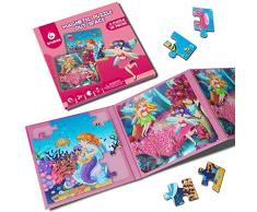 BST SHIER Puzzle per Bambini Puzzle Magnetico Legno, Jigsaw Puzzle Educativi per Bambini 3+ Anni,Giocattolo da viaggio Giochi Bambini Educativo Puzzle Regalo di Natale per bambini e bambine (Sirena1)