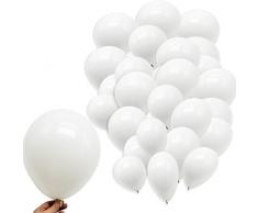 SZCXDKJ Palloncini bianchi in lattice 100 palloncini bianchi da 30 cm in lattice bianco per compleanni, fidanzamenti, matrimoni, baby shower, festival e feste