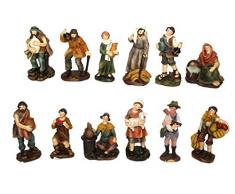 Set 12 PZ statuine pastorelli Alta qualità 9CM Personaggi PRESEPE PASTORI #PIN17