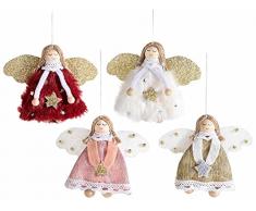 Set 12 Angioletti Natalizi da Appendere Decorazioni Natalizie per Albero di Natale Decorazioni da Appendere per Casa e Negozi