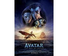 Avatar The Way of Water 2 F30299 A1 Poster on Canva - Materiale della tela piatto, arrotolato, senza cornice (33/24 inch) (84/59 cm) - BrucePrint - Film Movie Posters Wall Decor Art Actress Actor An