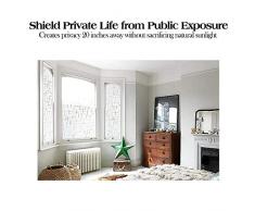 rabbitgoo Pellicola Per Finestre Vetri-3D Trasversale, Autoadesive,Statica, Anti-UV Per Cucina,Ufficio,Camera da letto0.90x200cm