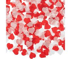 6000 Pezzi Cuore Coriandoli, 2,5 Centimetri Coriandoli Matrimoni per Matrimoni, Compleanni, Baby Shower, Laurea, Cerimonie, Decorazioni per Feste