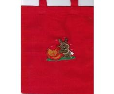 BAMBINI- Borsa di cotone - ricamo coniglietto pasqua - 12364 - PASQUA