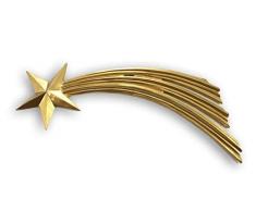 Stella cometa Oro con appendino Puntale per capanna presepe Decorazioni Natalizie a 20 cm in resina per pastori Presepe napoletano