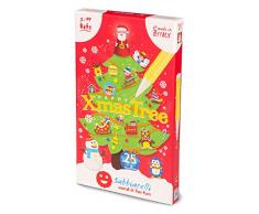 Sabbiarelli Sand-it for Fun Kit Happy Christmas Tree - Set Lavoretti Creativi di Natale: Crea e Colora con la Sabbia Gli Addobbi Natalizi, Bambini 3+