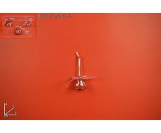 6 CAMPANELLA ROSSA CAMPANA IN METALLO CON APPENDINO DECORAZIONE NATALE