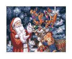Pictur Babbo Natale e Bambino Figura Pittura Fai da Te by Numbers Wall Art Pittura acrilica per la Decorazione Domestica Drop Shipping