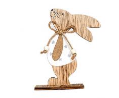 Danigrefinb, Coniglietto Pasquale, Supporto in Legno, Simpatico Coniglietto in Stile Cartone Animato, Decorazione per la casa, Ornamento per Pasqua, Ornamenti per la casa, Legno, Random Color, B