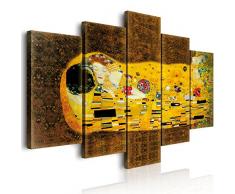 Lupia World Vogue Quadro su Tela 5 Pezzi Il Bacio di Klimt 100x150x3 cm