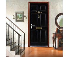 3D Stickers Porta Porta blindata 77cmx200cm Adesivi per Porte Adesivo porta interna cameretta wall art bagno Applique Carta removibile PVC impermeabile vinile Decorazione Carta Da Parati
