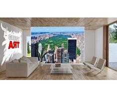 GREAT ART® XXL Poster – Central Park – Decorazione da Parete Murale New York City Park Passeggiata America Parco Paesaggistico East River USA Deco Fotomurale Fotoposter 140 x 100 cm