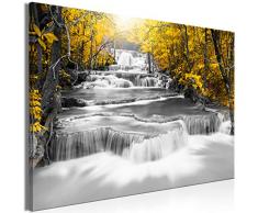 murando Quadro Cascata 120x80 cm 1 Pezzo Stampa su Tela in TNT XXL Immagini Moderni Murale Fotografia Grafica Decorazione da Parete Natura Paesaggio Grigio c-C-0257-b-d