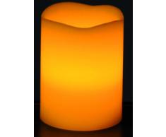 Beco 881.00 Candela di vera cera a LED, 7,6x10 cm, 3 pile AAA (non incluse), colore: Champagne