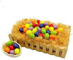 BJ-SHOP Uova di Pasqua Plastica Uova di Pasqua Colorate per Pasqua per Dipingere in Plastica per Pittura, 36pcs, 3cm