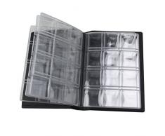 VORCOOL Raccoglitore per Monete da Collezione Album Portamonete 120 Tasche (Rosso)