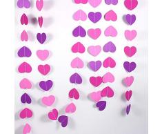 Ghirlanda Di Carta , 4 M Di Lunghezza A Forma Di Cuore, Appesa A Ghirlanda Di Carta, Decorazione Colorata per Feste Di Matrimonio(#1)