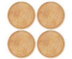 ANOTION - Sottovaso in bambù, 4.7 inch