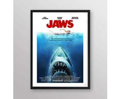 Poster incorniciato - Lo Squalo locandina film 1975 - Artyexpress Made in Italy