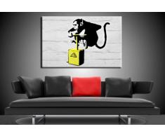 'Graffiti "Banksy" stampa su Leinwand – Tela già su telaio. Pop Art dipinto stampe artistiche da parete, immagini, immagini per decorazione – decorazione/immagini da parete Top 200 "Bansky Streetart