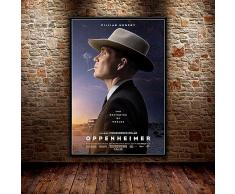 Fisico di fama mondiale Robert Biografia Film Guerra II Storia Manhattan Progetto Tela Poster Wall Art Pittura Foto Stampe Ufficio Studio Decorazione della parete di casa