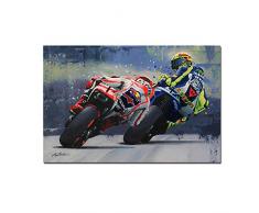 nobrand Stampe ad Olio ad Acquerello Valentino Rossies Poster Motocicletta su Tela Pittura Arte murale Immagine Decorativa per Soggiorno Decorazioni per la casa-No_Frame_60x90_cm