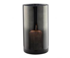TREND FOR HOME Vaso per Piante Centrotavola Vaso Decorativo da Interno 5120 ml Portacandele Cilindro Vetro Colorato Moderno per Candele Vaso per Fiori Pampas | Altezza 29 cm | Magnolia Black Mirror