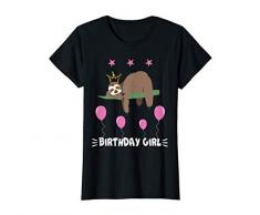 Carino Palloncini di bradipo Ragazze Festa Compleanno Maglietta