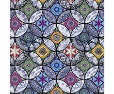 dktie Pellicola decorativa per finestre, motivo cerchi statici, per la privacy (blu, 44,5 x 200 cm)