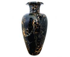 CBAM Vaso da Tavolo in Marmo Portoro Nero Black Portoro Marble Table Vase H.56cm