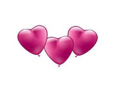 Karaloon G06006 - 100 Palloncini a forma di cuore, 30 cm, colore: Rosa