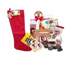 kit n.10 Calza befana Cappuccetto rosso con dolciumi e gadget a tema regalo bambini Natale epifania dolciumi decorazione nonna lupo cestino cappuccio