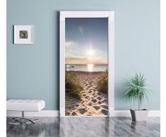 il modo di mare come Murale, Formato: 200x90cm, telaio della porta, adesivi porta, porta decorazione, autoadesivi del portello