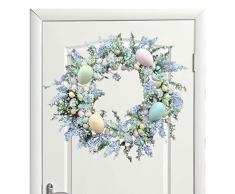 Geruwam Corona della Porta dingresso - Decorazioni pasquali,Uova di Pasqua Artificiali e Decorazione di Fiori per la Decorazione di ghirlande di composizioni Floreali di Artigianato Pasquale