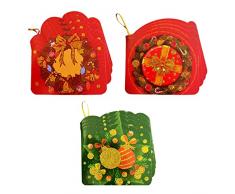 24 Biglietti Auguri Natale , Biglietti Natalizi Di Buon Natale, Decorazione Albero Di Natale , Funzione Addobbi Natalizi ,Biglietto Per Regalo Di Natale , Addobbo Natalizio