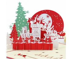 Cartolina 3D Pop Up, 3D Biglietti dAuguri Per Regali Natale, Cartoline Di Natale 3D, 3D Pop Up Biglietti Di Auguri, per Natale, Vacanze, Compleanni